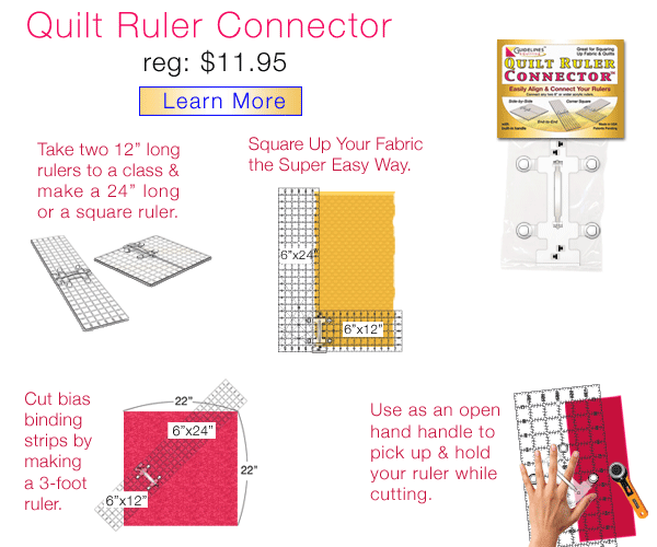 Quilt Ruler Connector by Guidelines4Quilting