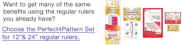 Perfect4Pattern set for regular acrylic rulers by Guidelines4Quilting