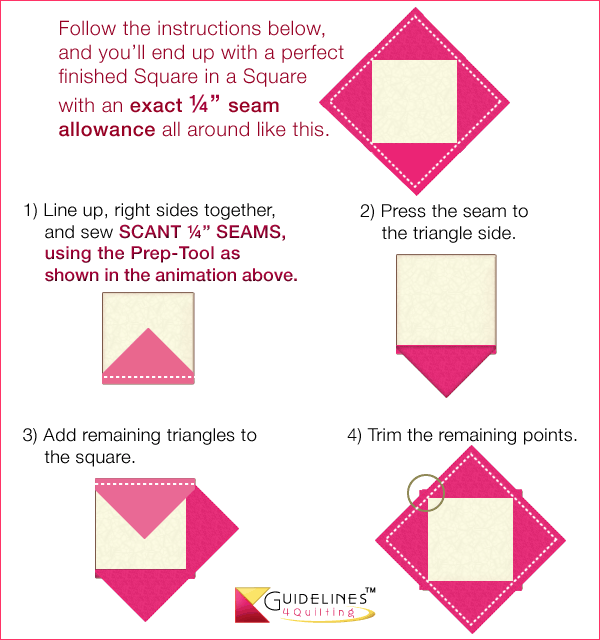 How to sew Squaer in a Square units